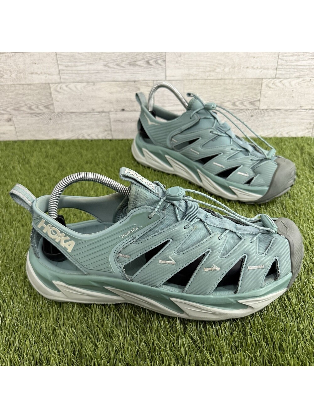 Hoka One One Women's Hopara Hiking Sandals Trellis/ Mercury Green Sz 10.5 US